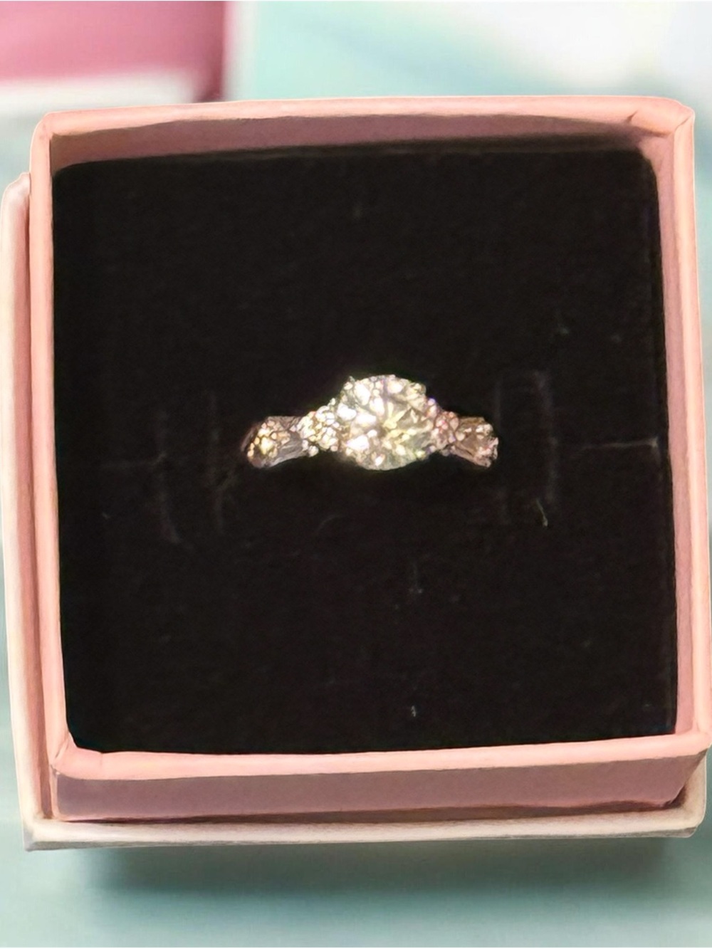 1.0 ct Moissanite Silver Ring